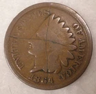 1864 Indian Head Cent. No L - Bronze. Obverse scratches.