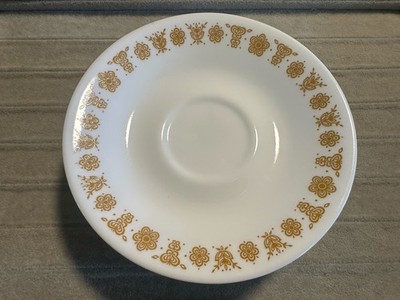 Vtg Corelle Corning Ware  butterfly Gold   Saucer Plates (11) Tea/coffee 