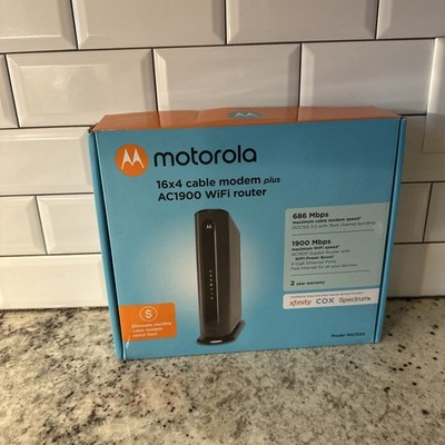 NIB Motorola MG7550 16x4 Cable Modem Plus AC1900 WiFi Router
