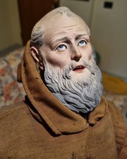 STATUA MADONNA ANTICA IMMACOLATA BAMBINELLO SAN FRANCESCO DA PAOLA XIX SCULTURA 