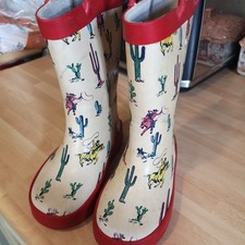 Cath Kidston Desert Cowboy Wellington Boots Wellies Size 7 Kids been loved 