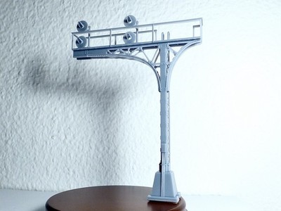 HO Scale Santa Fe Cantilever Signal Bridge - 1:87 For Model Railroad Diorama
