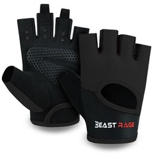 Workout Gloves for Men Gym Gloves for Weightlifting Women Fingerless with Pal...
