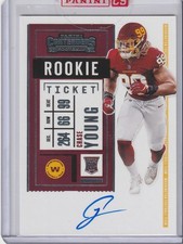 Chase Young 2020 Panini Contenders Rookie Ticket Rc On Card Auto *Panini Sealed*. rookie card picture