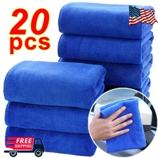 20 Pack Microfiber Cleaning Cloth No-Scratch Rag Car Polishing Detailing Towel