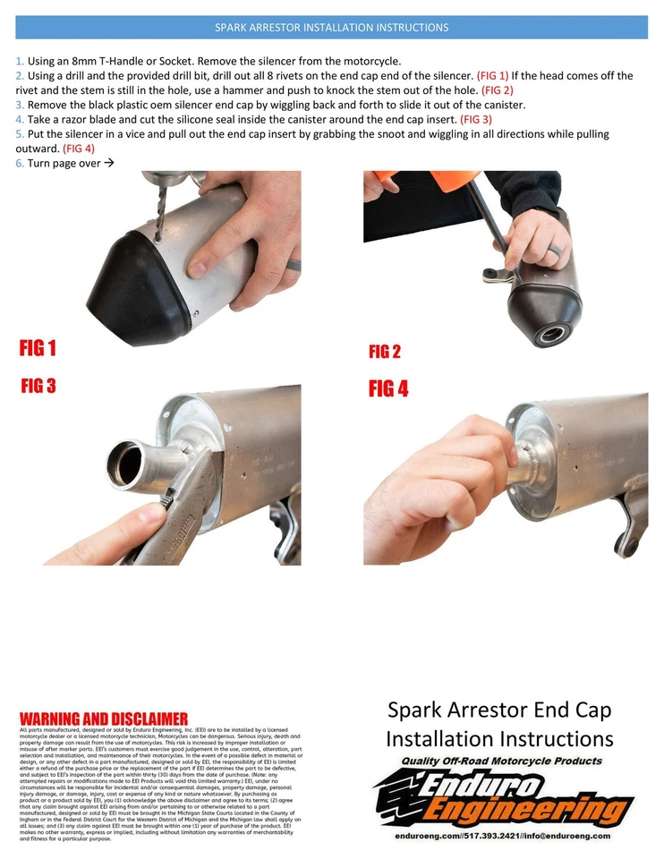 Tampa de extremidade de prendedor de faísca Enduro Engineering 40-5011 para 2011+ Yamaha YZ125 & YZ250 - Imagem 2 de 4