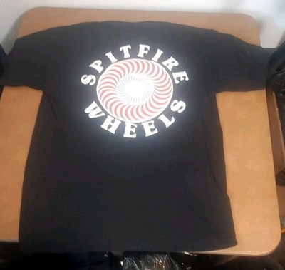 Spitfire Wheels OG Classic Swirl Skate T-Shirt Mens Size L Blue Cotton Tee