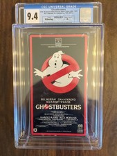 Ghostbusters VHS 1985, Graded 9.4 A+ Rare TDK Side Loader