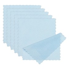6Pcs 5.12"x5.12" Glasses Cleaning Cloth Microfiber Eyeglasses Cloth Light Blue