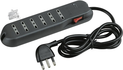 Slim 6 Seater Electric Slipper Multi Outlet ITA/Schuko Anthracite Space Saving
