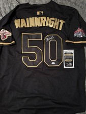 ADAM WAINWRIGHT Cardinals 2006 & 2011 WORLD SERIES JSA COA Proof Signed Jersey