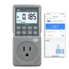 WiFi NEMA 5-15 Level 1 EV Charger Power Usage Monitor 25A 60-240V