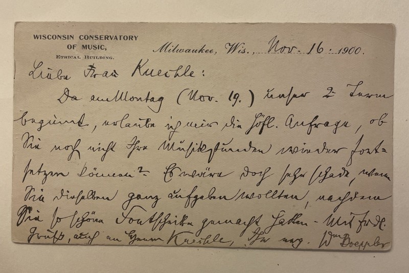 1900 Postcard Wisconsin Conservatory Of Music Milwaukee Wisconsin