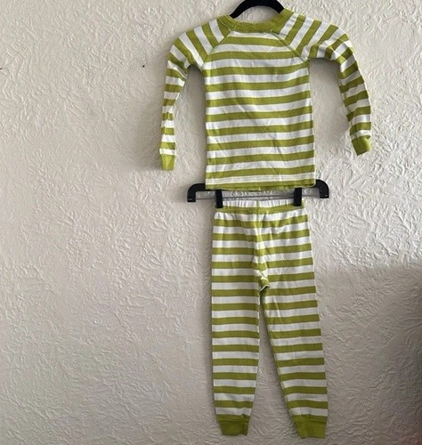 Hanna Andersson X Dr Seuss Grinch Green Stripe Pajama Set Long John Top Bottom 5 - Picture 4 of 7