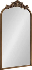 Arendahl Traditional Arch Mirror, 19" X 30.75", Gold, Baroque Inspired Wall Deco