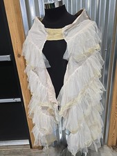 BOHO COWGIRL LEATHER/ LACE CHAPS . LEATHER LEG TIES LIGHT WEIGHT .