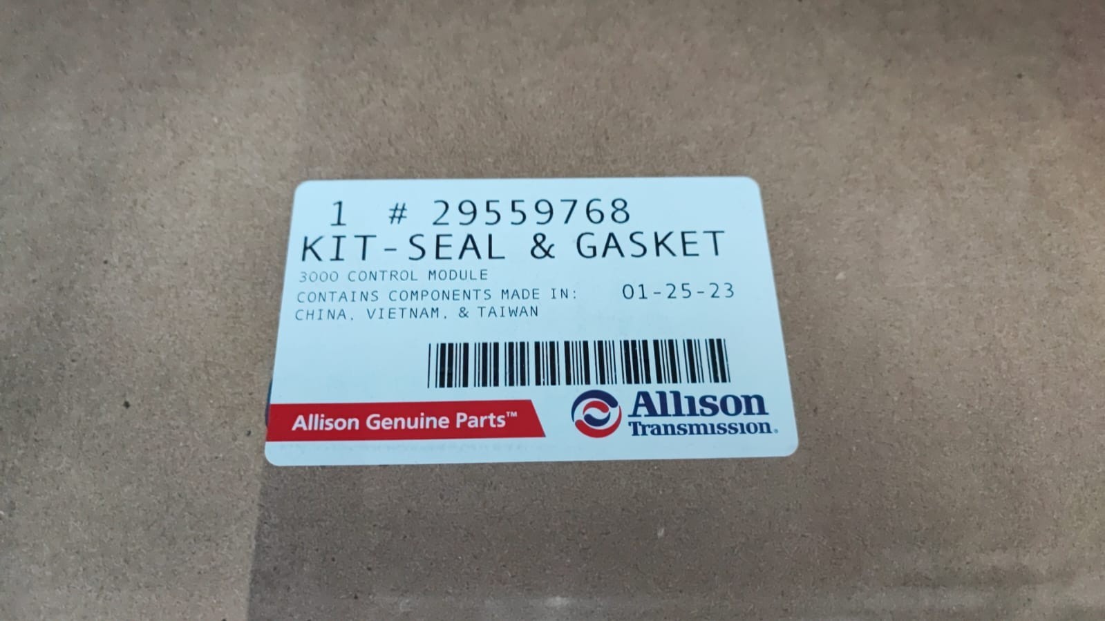 Kit seal & gasket Allison 29559768 pour rénovation et révision mécanique