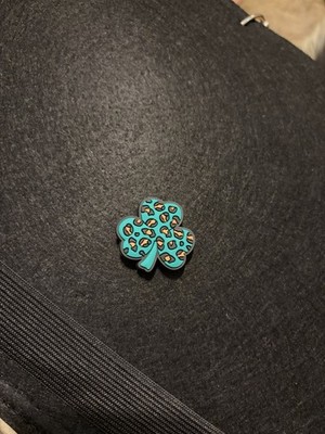 Cheetah Print Clover croc shoe Charm