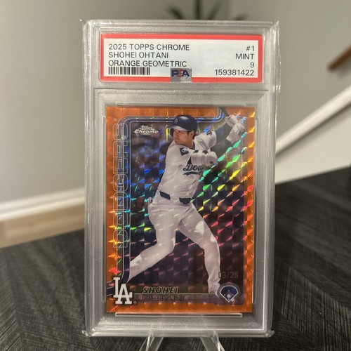 2025 Topps Chrome - Shohei Ohtani #1 Orange Geometric Refractor /25 ~ PSA 9