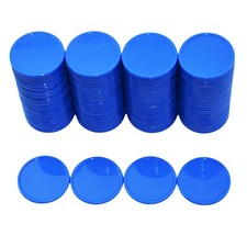 Set of 100 1 Inch Opaque Plastic Learning Counters Mini Poker Chips Game Tokens