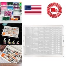 Shatter Resistant Bead Organizer with 50 Clear Containers for Dust Free Storage