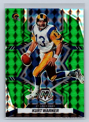 2022 Panini Mosaic Green Mosaic Prizm #245 Kurt Warner St. Louis Rams