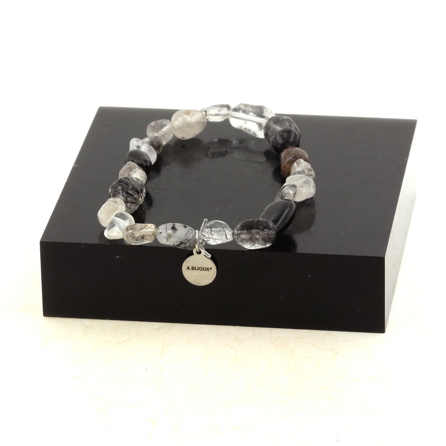 Bracelet quartz tourmaline du Brésil authentique, l'harmonie des minéraux en France