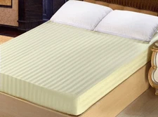 King Queen Full Twin 12" Deep Pocket 100% Cotton Super Soft Fitted Sheet Stripe 