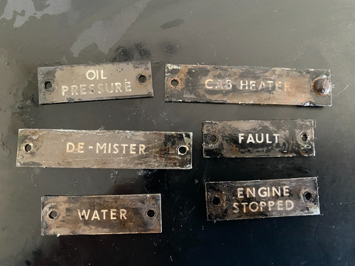 6 BR ENGLISH ELECTRIC CLASS 37 DRIVER CAB SMALL ENGRAVED PLASTIC DESCRIPT LABELS