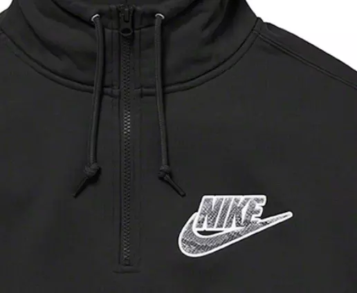 Supreme Nike Half Zip Hooded Sweatshirt Black Medium Hoodie SS21 Snakeskin