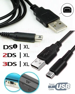 Premium Quality Nintendo DSi 2DS 3DS XL USB Power Charging Lead Cable Free P&P
