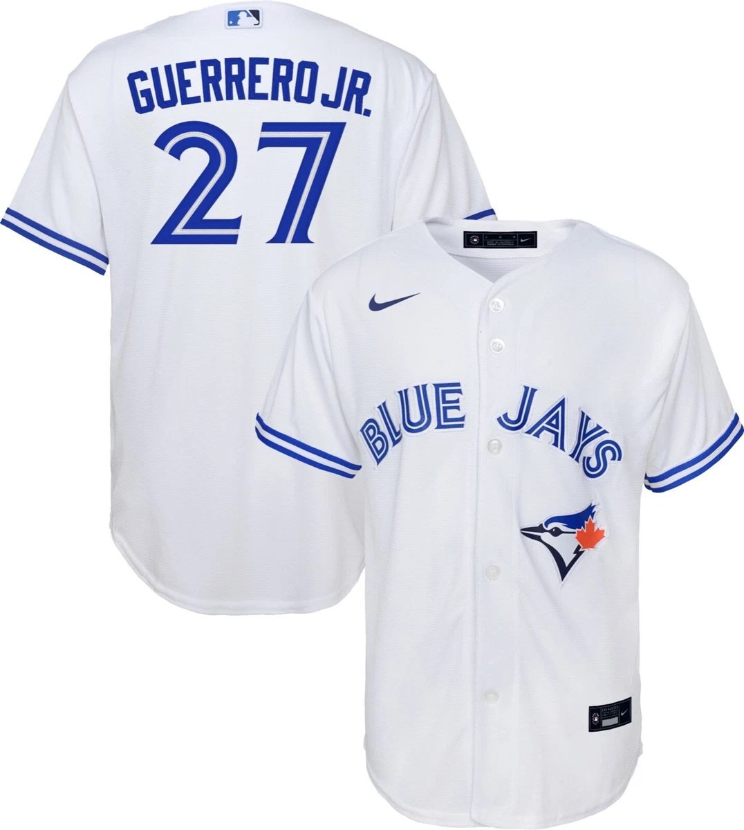 Toronto Blue Jays Vladimir Guerrero Jr Youth Home White Jersey MLB
