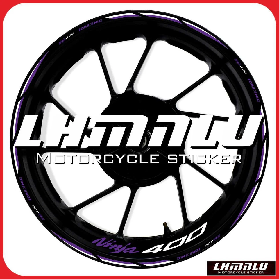 For KAWASAKI NINJA400 EX400 RIM Stickers Waterproof Wheel Reflective Decal #0506 Foto 4 de 4