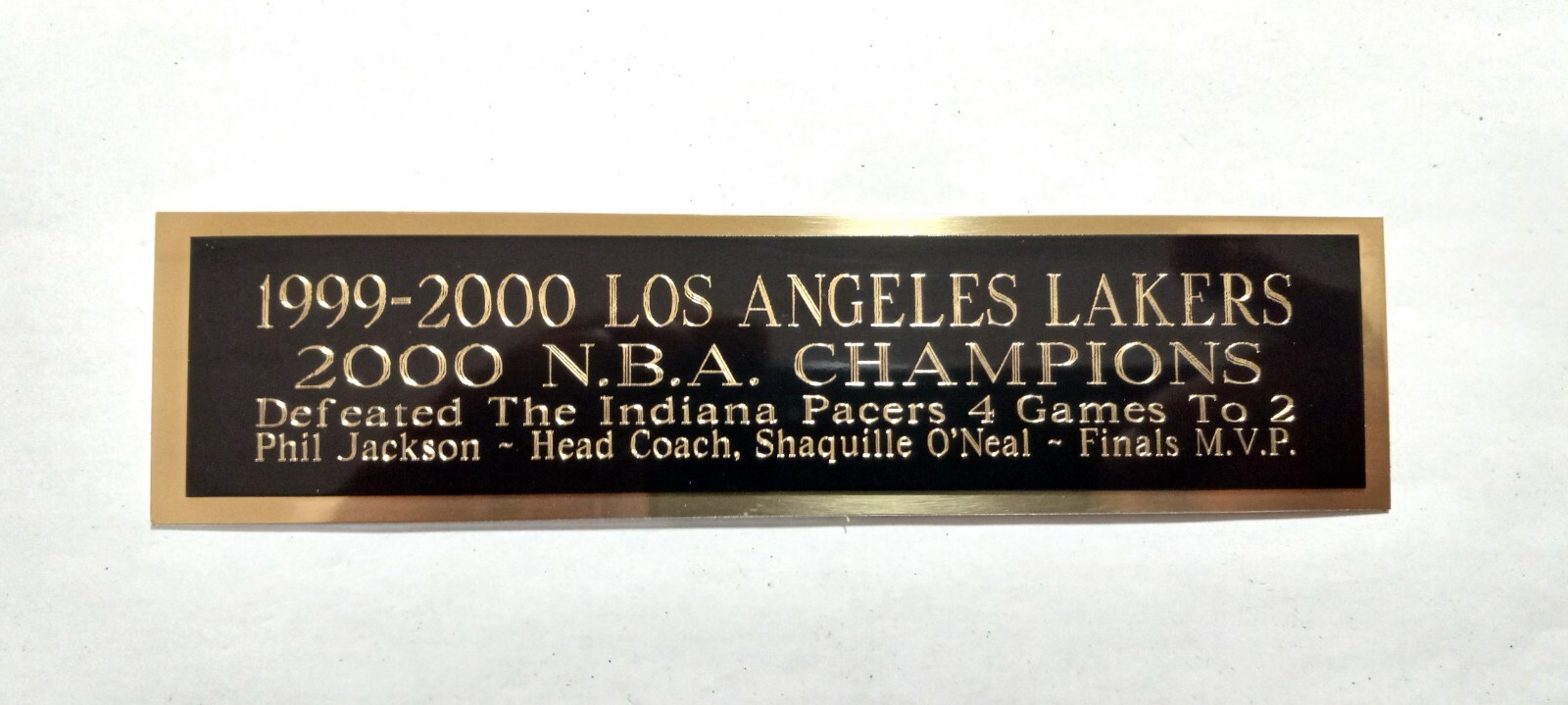 Los Angeles Lakers 1999-00 Champs Basketball Jersey Case Nameplate 1.25