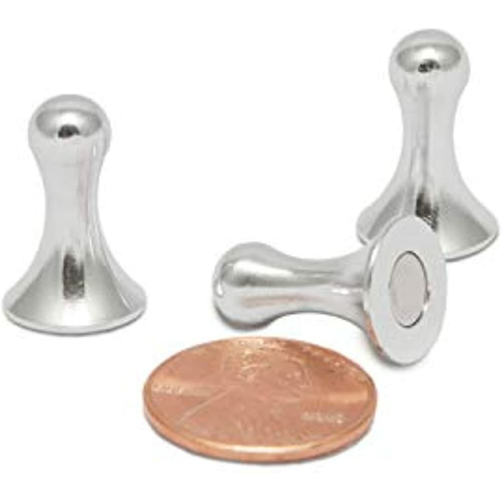 12 Silver Sleek Anodized Aluminum Push Pins Perfect