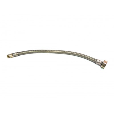 Tubo corazzato 3/8ÜM x M10x1 AG corto, Tubo flessibile DN8 per Sanitario con Approvazione di acqua potabile - 2,00m / 2.000mm