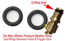Mac Allister Pressure Washer Quick Release Hose Male End 2 O-Ring Rubber Seals 