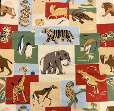 Fabric By the Yard, Animals Zoo, New, Children's, Decorator, Designer-
