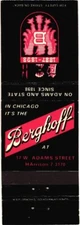 In Chicago It's The Berghoff At Adams Street, Vintage Matchbook Cover