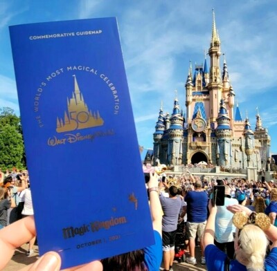 21 Walt Disney World 50th Anniversary Magic Kingdom Commemorative Guide Map Ebay