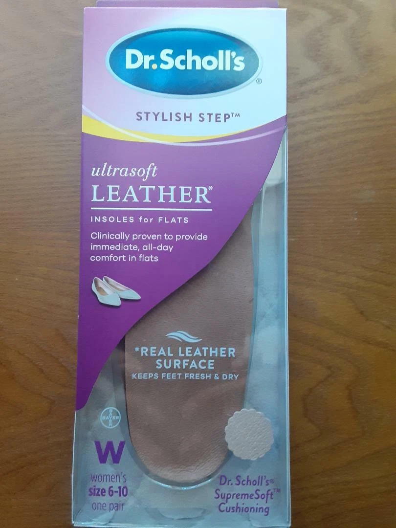 Dr. Scholl s Stylish Step Ultrasoft Leather Insoles for Flats