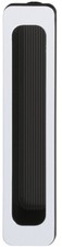 Häfele Clam Grip Silver Recessed Handle to Paste On Furniture Handle Black