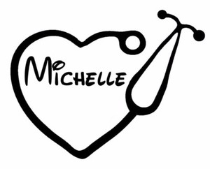 Download Nurse Heart Stethoscope Monogram Name Decal Tumbler Vinyl ...