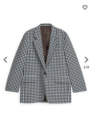 Arket Oversized Checked Blazer Size 34