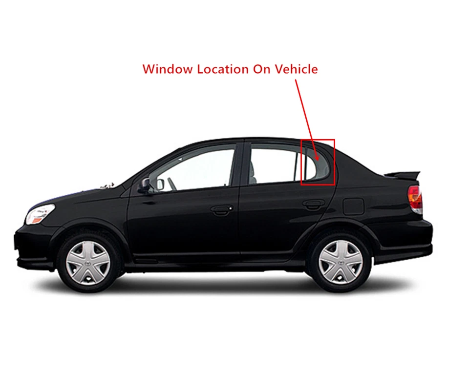 Fits 2000-2005 Toyota Echo 4Dr Sedan Driver Left Side Rear Vent Window Glass Foto 2 de 4