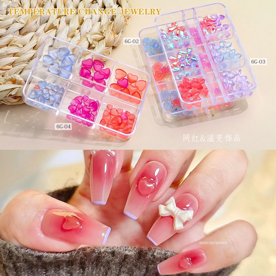Mixed 3D Pearl Flowers Nail Decoration DIY Metal Beads Acrylic Nails Art Gem - Image 4 of 4