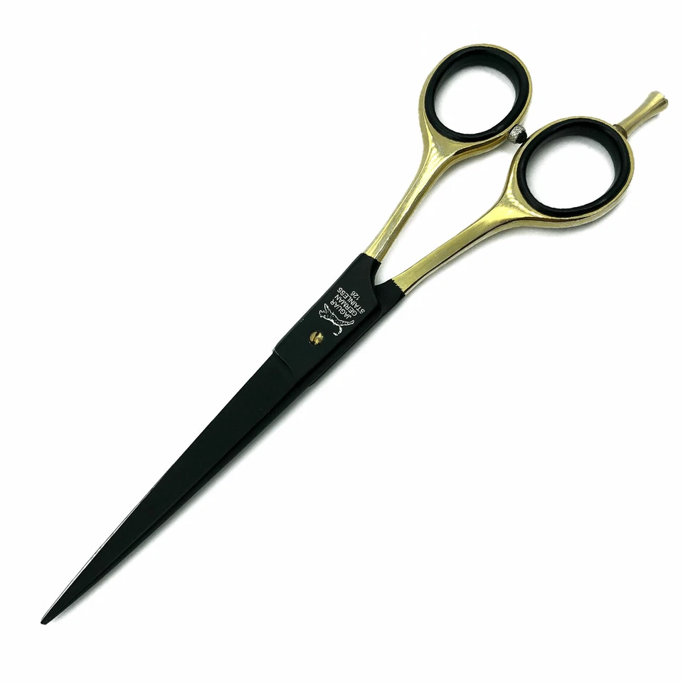 BARBER SALON HAIR STYLING HAIR CUTTING SHEAR SCISSOR GERMAN MADE 6.5" BLACK/GOLD - Image 2 of 2