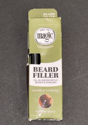Men s Magic Grooming Beard Filler Pencil Waterproof, Black, 0.05 Fl Oz