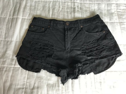 cortos de mezclilla negros para mujer Forever 21, 29""" | eBay