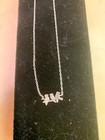 dainty 925 pendant & 17" necklace 1.648gms 3 tiny birds on branch